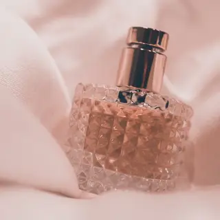 Cut-glass perfume bottle